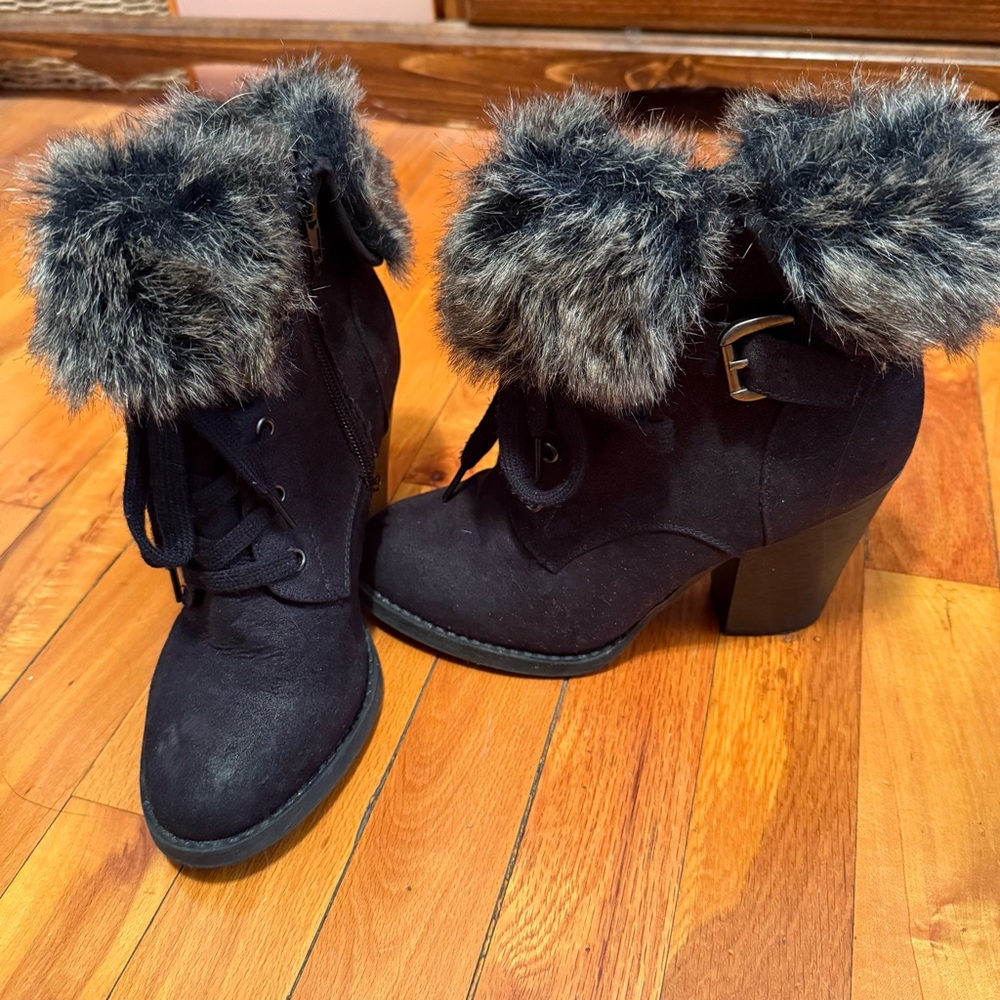 Black ankle booties